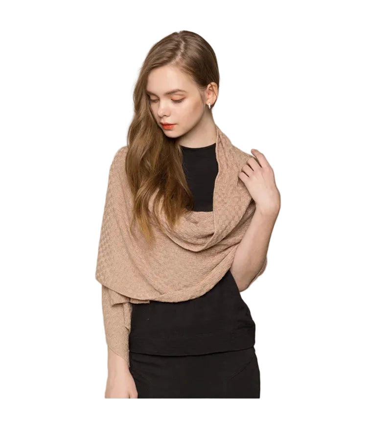 Premium Silk-Cashmere Textured Fall and Winter Scarf