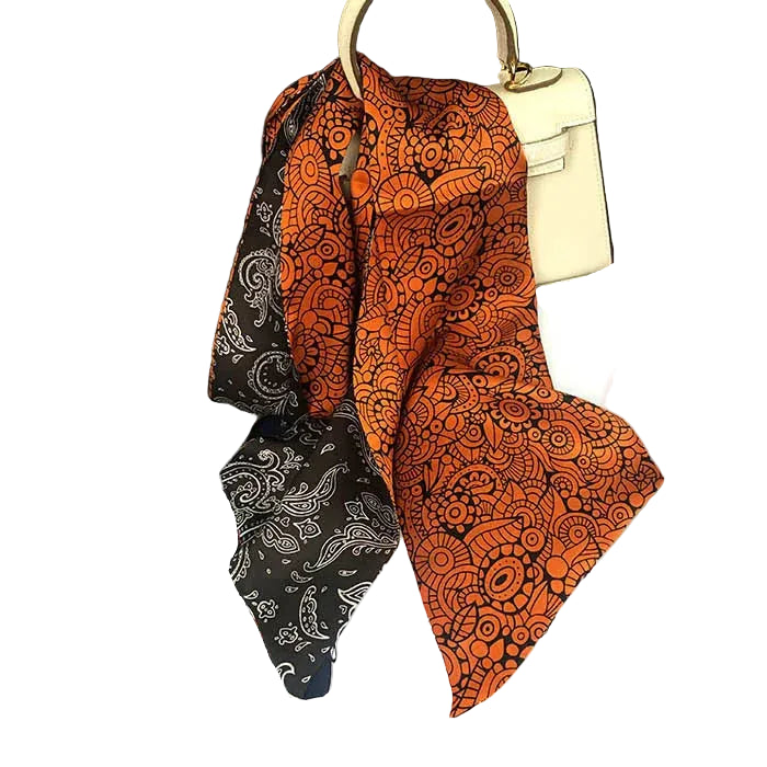 100% Premium Mulberry Silk Two-ayers Reversible Chic Scarves