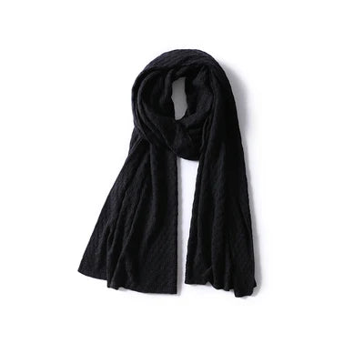 Premium Silk-Cashmere Textured Fall and Winter Scarf