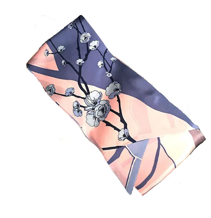 100% Premium Mulberry Silk Two-ayers Reversible Chic Scarves