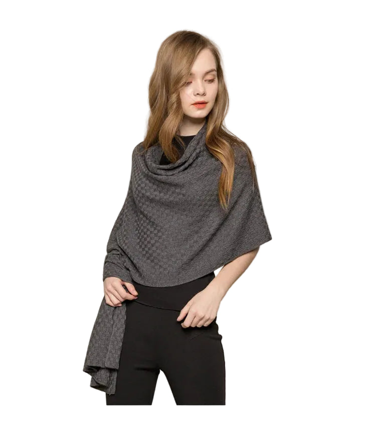 Premium Silk-Cashmere Textured Fall and Winter Scarf