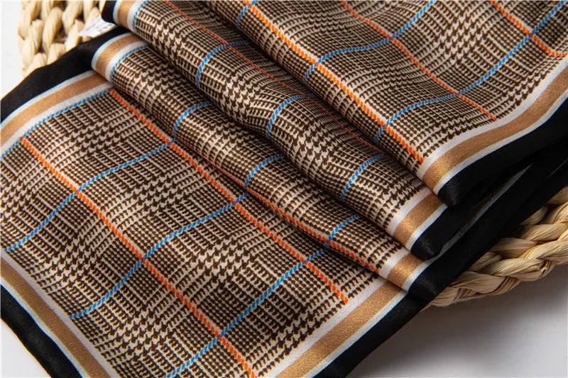 100% Premium Mulberry Silk Two-ayers Reversible Chic Scarves