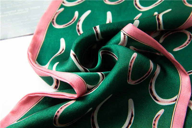 100% Premium Mulberry Silk Two-ayers Reversible Chic Scarves
