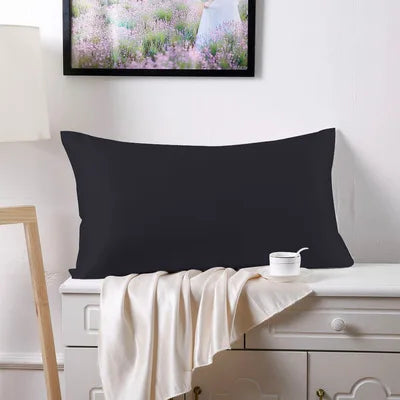 Pure mulberry silk black pillowcase display