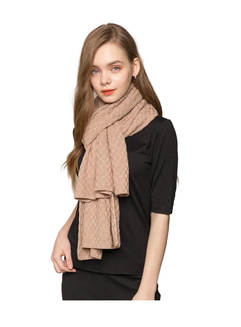 Premium Silk-Cashmere Textured Fall and Winter Scarf