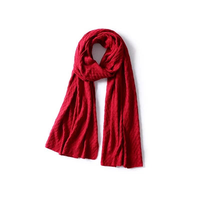 Premium Silk-Cashmere Textured Fall and Winter Scarf