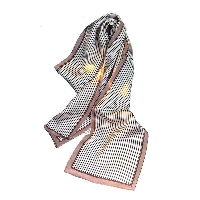 100% Premium Mulberry Silk Two-ayers Reversible Chic Scarves