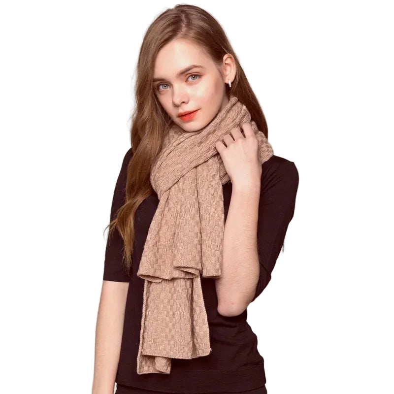 Premium Silk-Cashmere Textured Fall and Winter Scarf