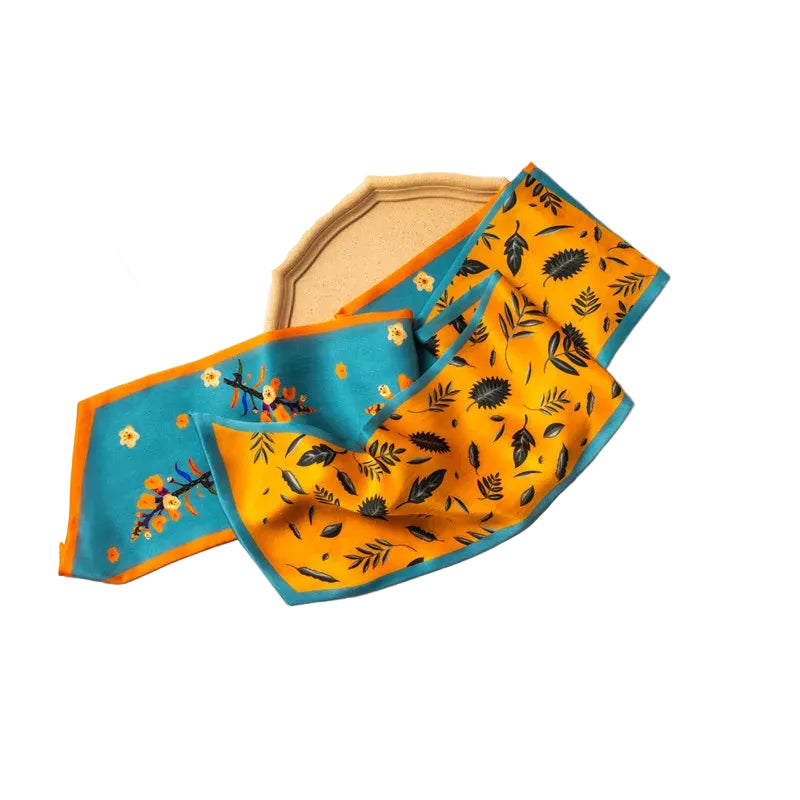 100% Premium Mulberry Silk Two-ayers Reversible Chic Scarves