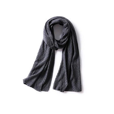 Premium Silk-Cashmere Textured Fall and Winter Scarf