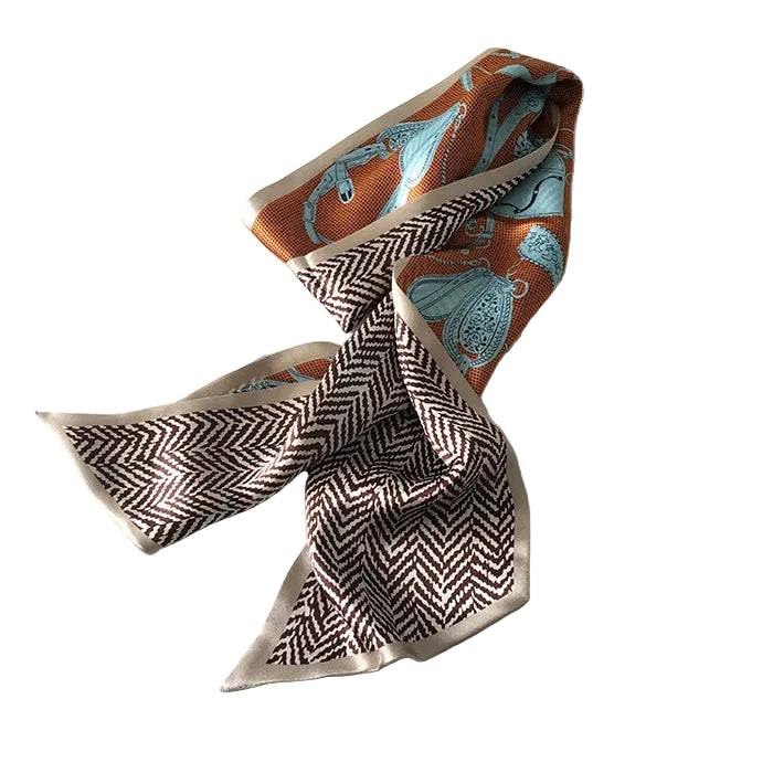 100% Premium Mulberry Silk Two-ayers Reversible Chic Scarves