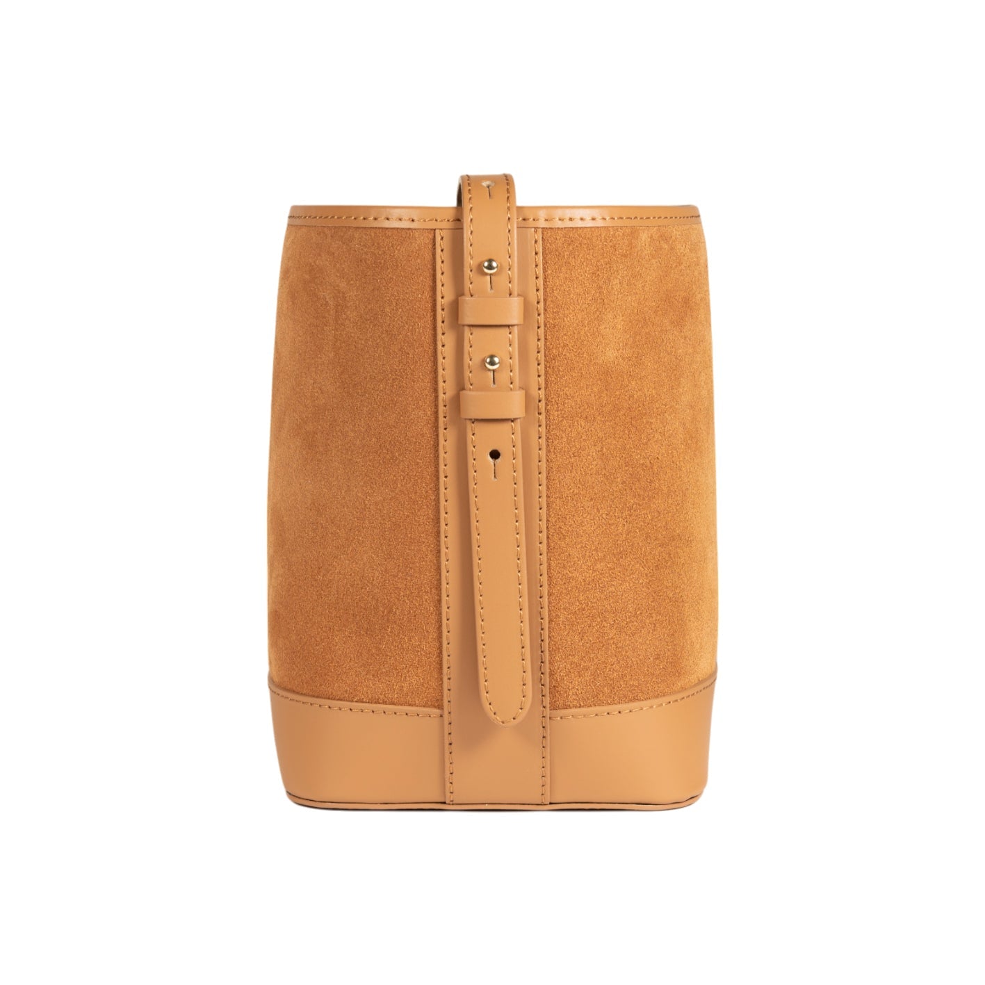 RB1031CQ  | Made in Italy BRENDA Women's Bucket Bag in Genuine Leather - Tan