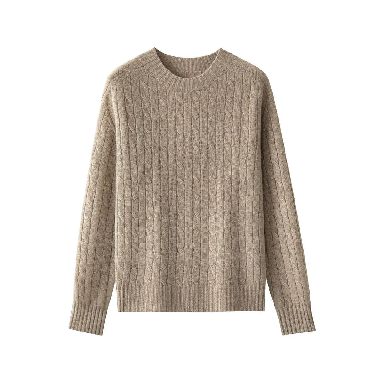 A wool-cashmere khaki sweater  