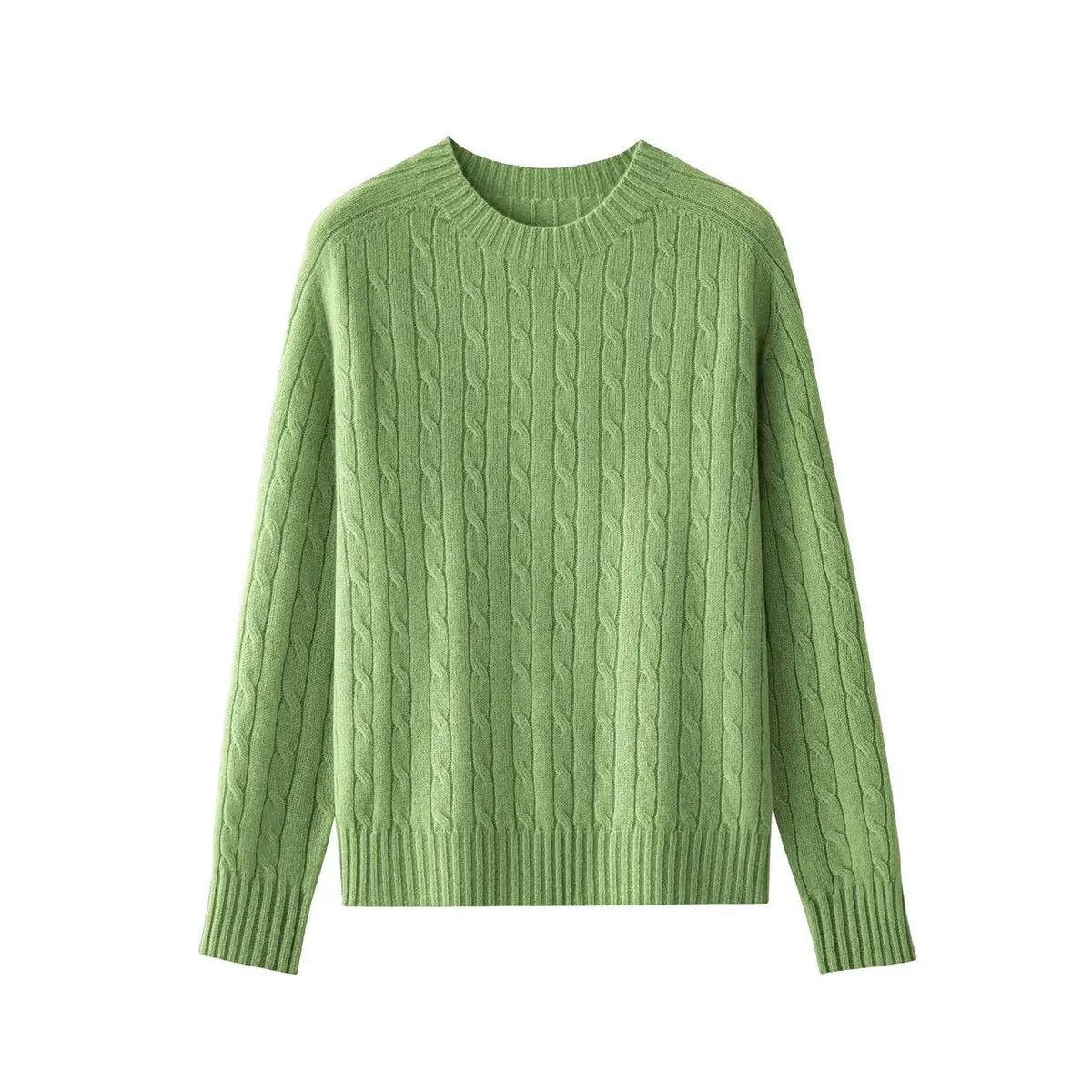 A wool-cashmere light green sweater  