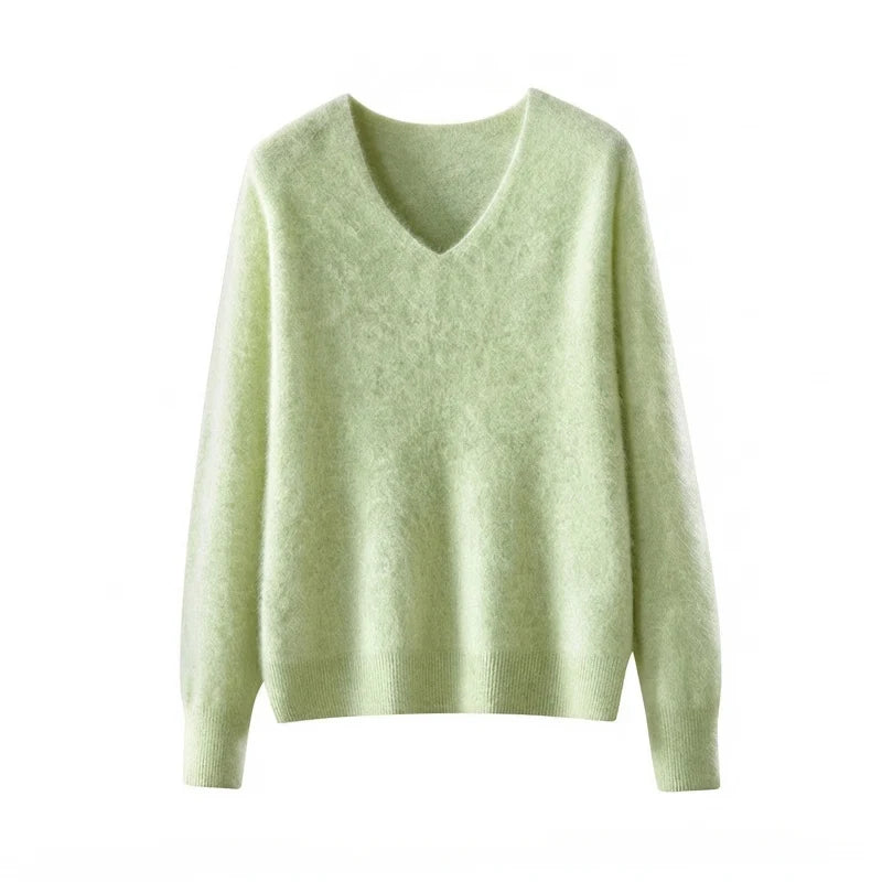Premium Wool-Cashmere-Silk Knitted Women's Sweater