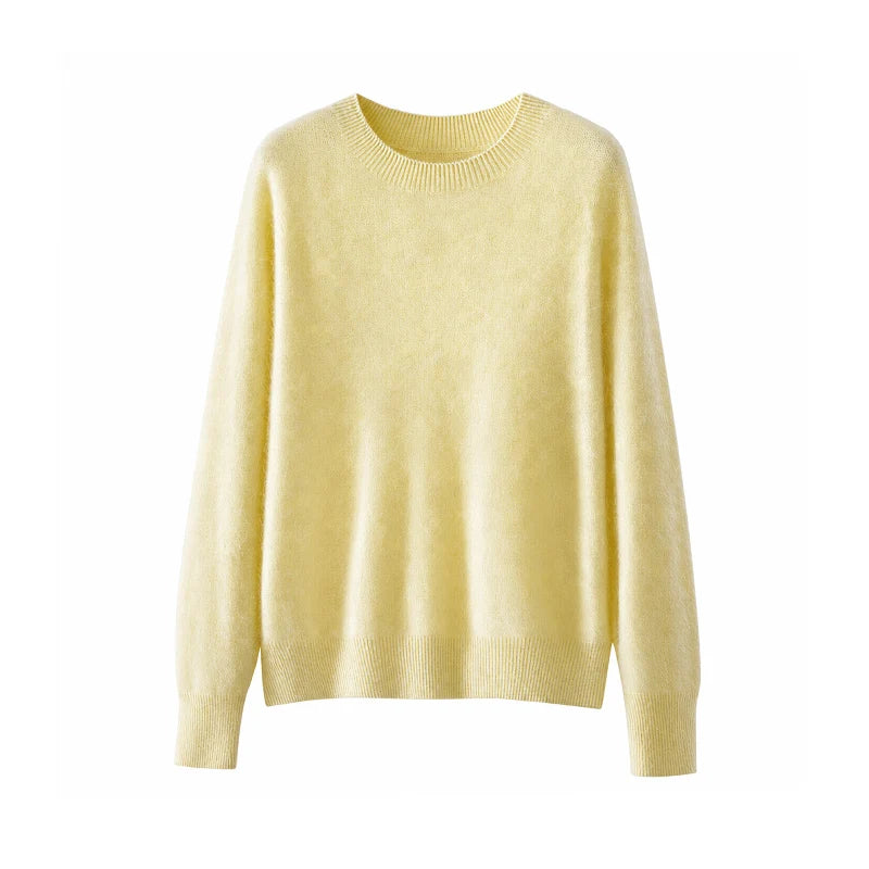 Premium Wool-Cashmere-Silk Knitted Women's Sweater