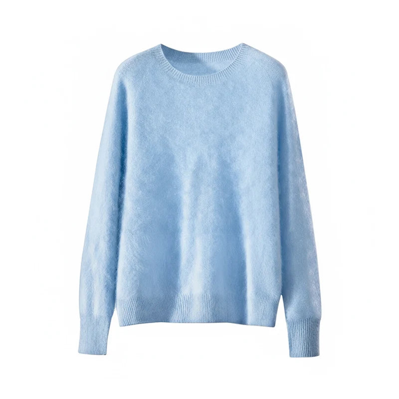 Premium Wool-Cashmere-Silk Knitted Women's Sweater