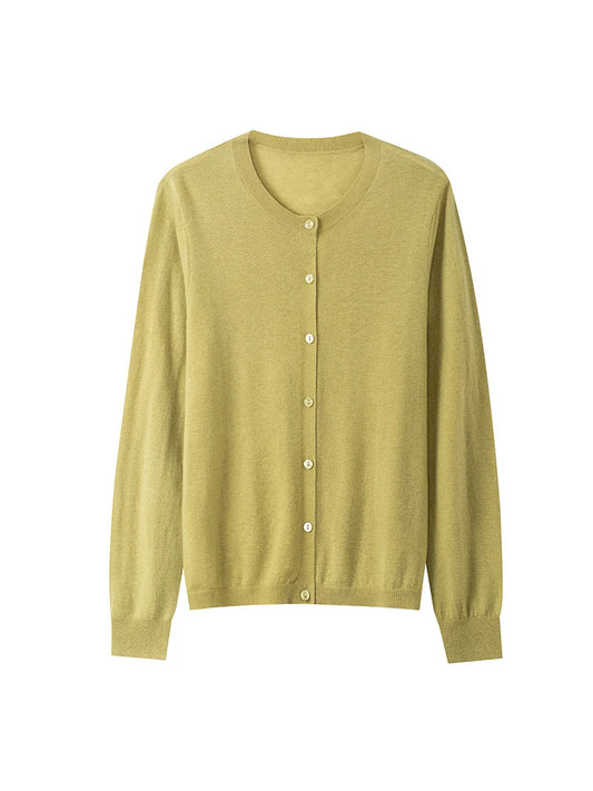100% Premium Sheep Wool Lightweight Cardigan For Women