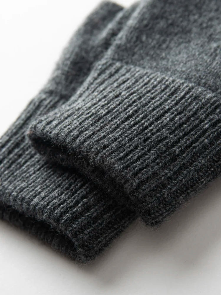 100% Premium Goat Cashmere Handmade Fingerless Gloves
