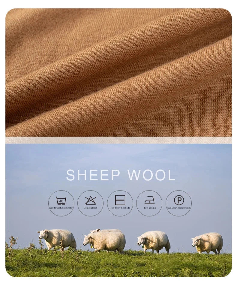 100% Premium Sheep Wool Women's Sweater