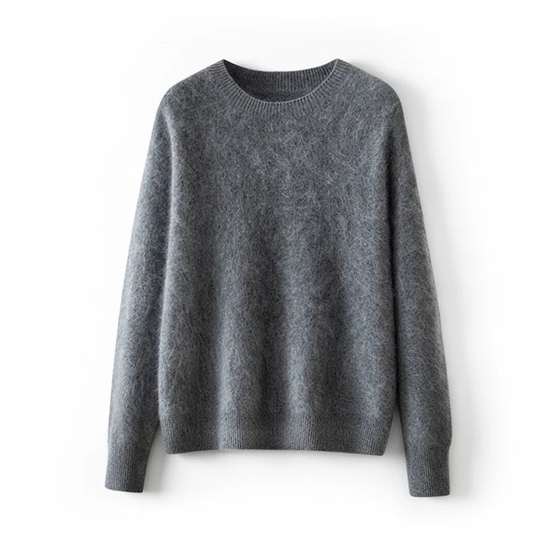 Premium Wool-Cashmere-Silk Knitted Women's Sweater