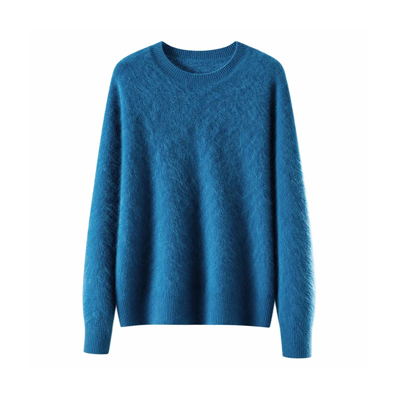Premium Wool-Cashmere-Silk Knitted Women's Sweater