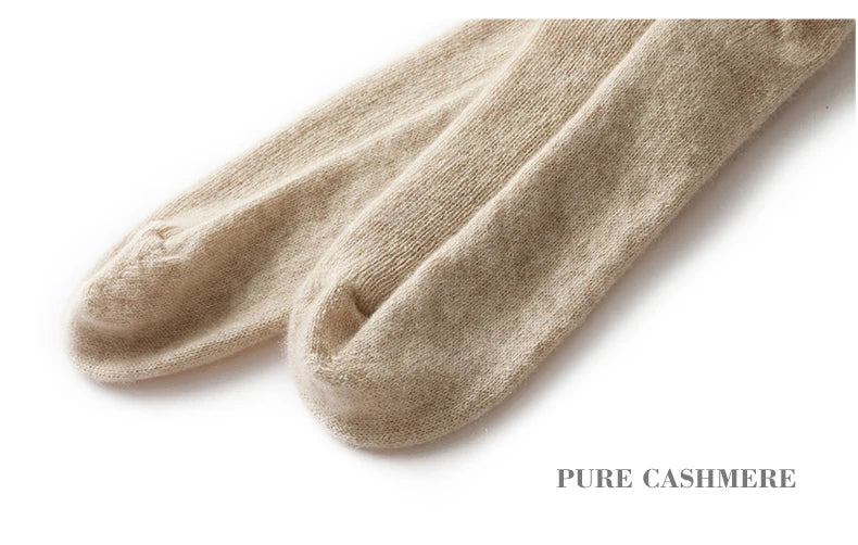 100% Pure Cashmere Luxurious Non-Slip Lounge Socks For Women