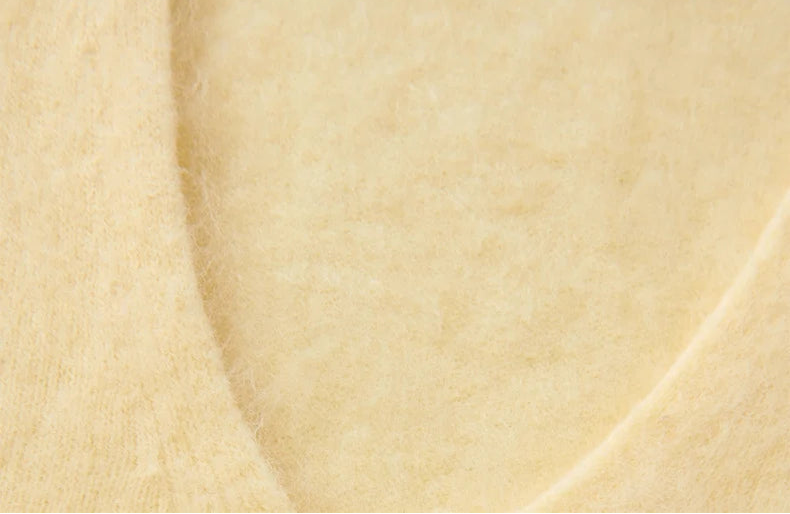 Premium Wool Cashmere Blend V Neck Women's Vest Pullover Loose Sweater