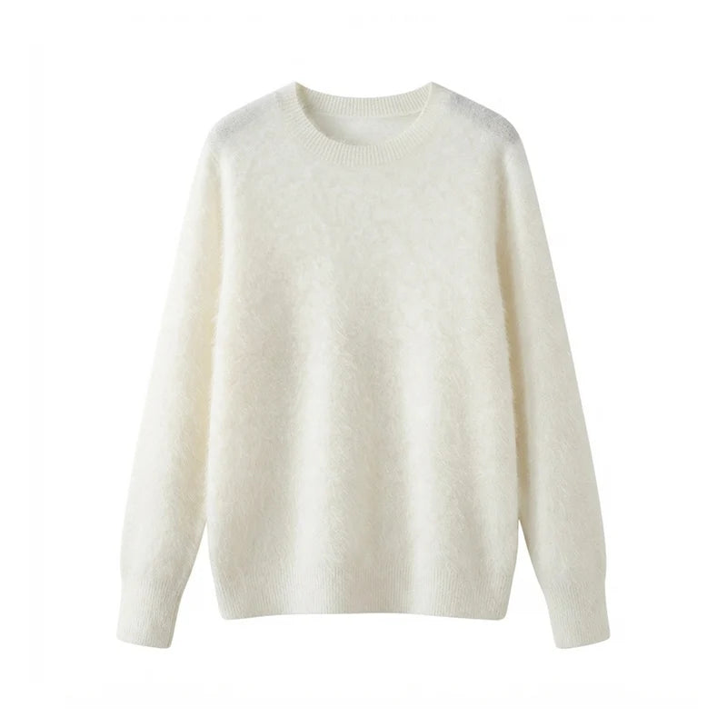 Premium Wool-Cashmere-Silk Knitted Women's Sweater