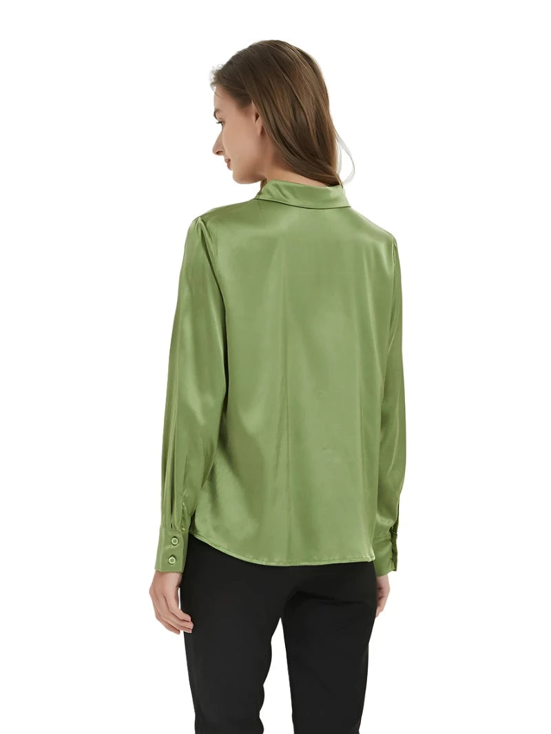 Pure Mulberry Silk Classic and Elegant Women's Shirt