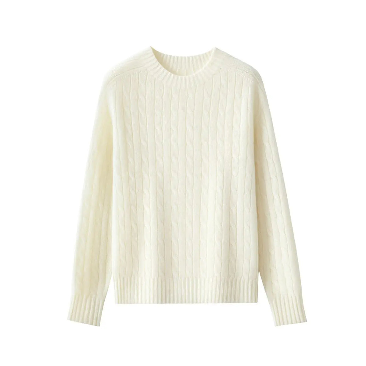 A wool-cashmere ivory white sweater  
