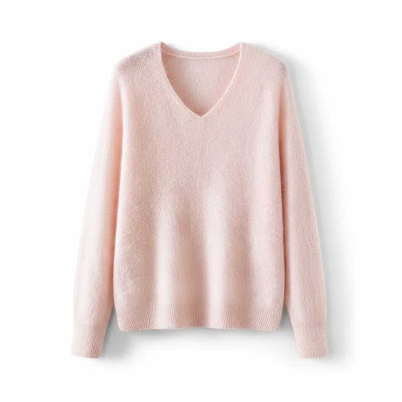 Premium Wool-Cashmere-Silk Knitted Women's Sweater