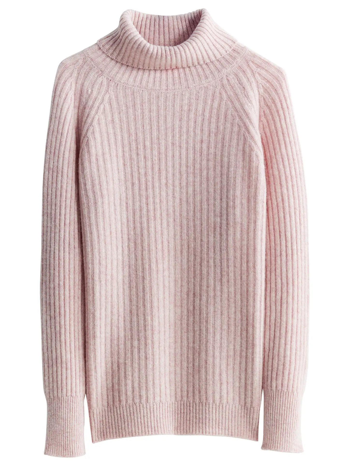 100% Australian Merino Wool Turtleneck Ribbed Sweater