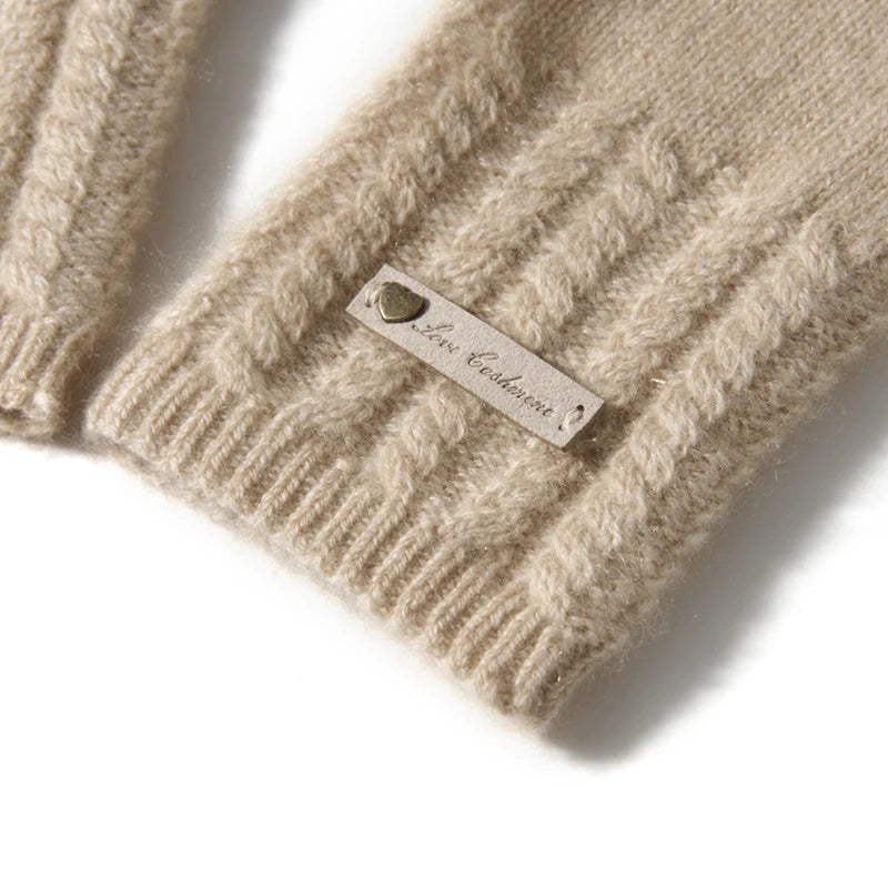 100% Premium Cashmere Classic Touchscreen Gloves