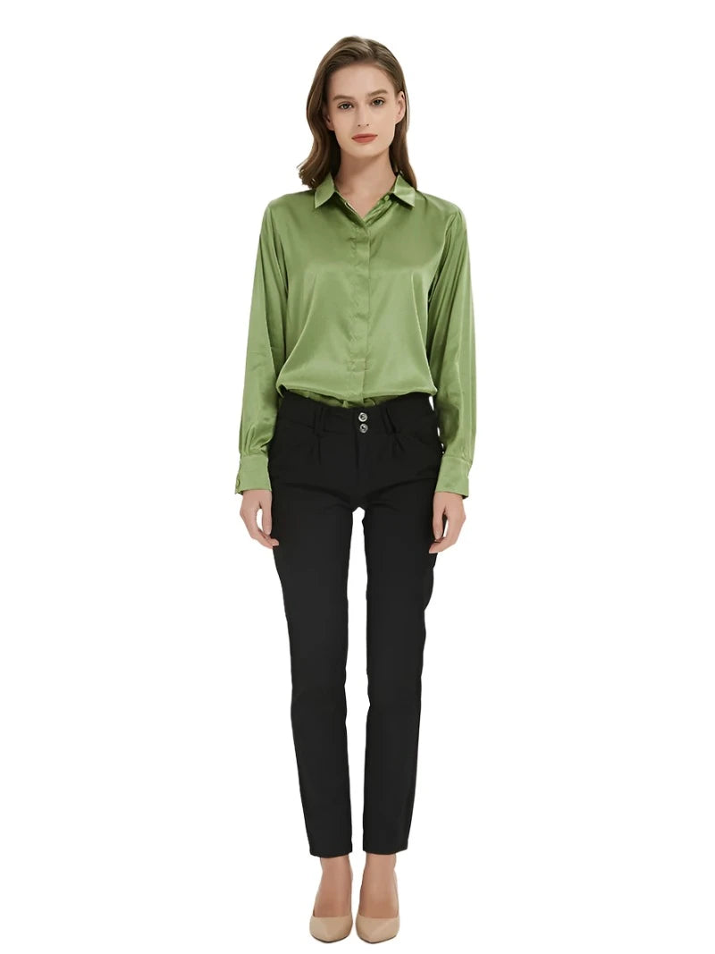 Pure Mulberry Silk Classic and Elegant Women's Shirt