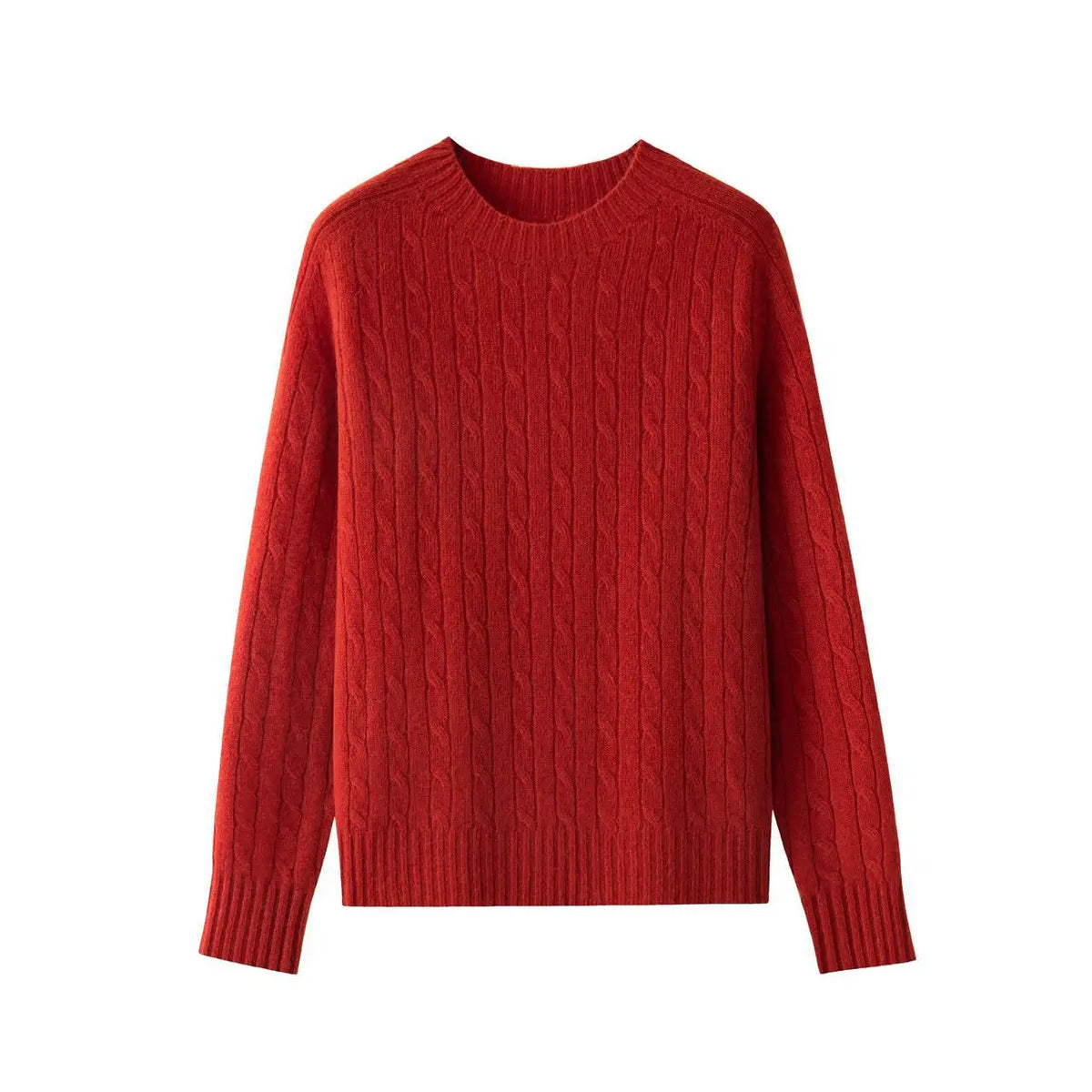A wool-cashmere red sweater  