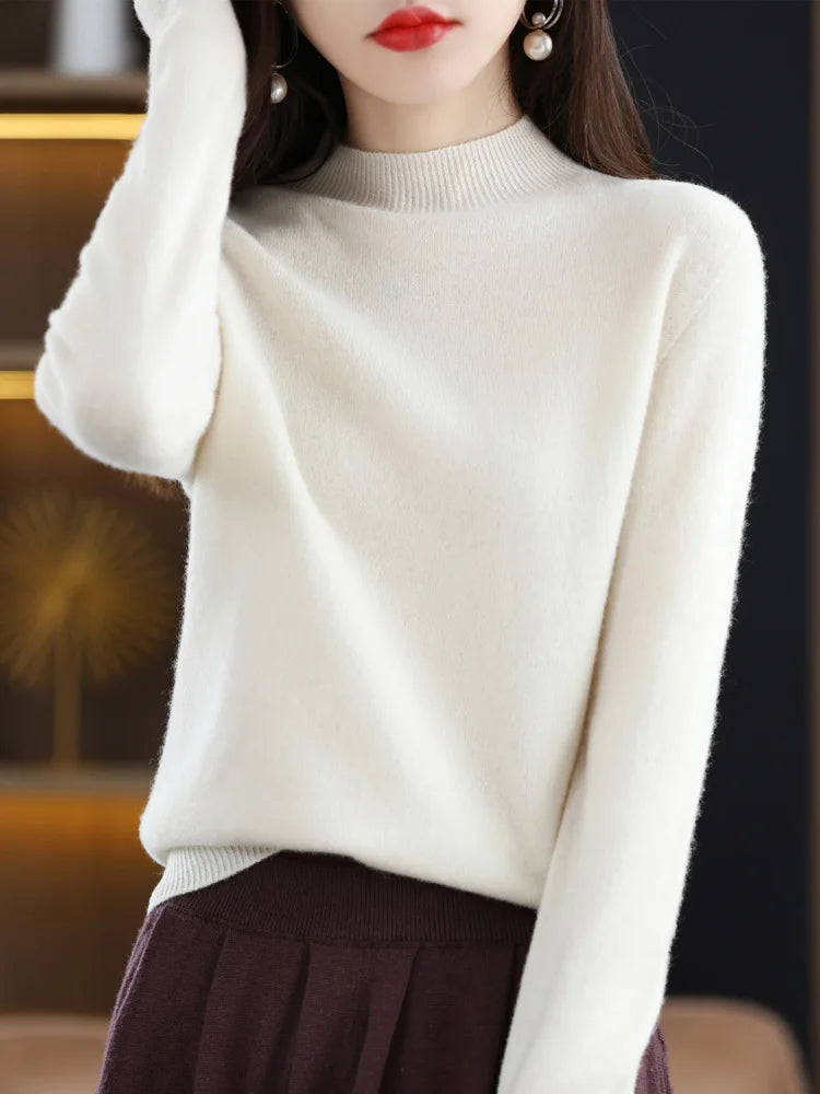 100% Australian Merino Wool Classic Warm Women's Sweater