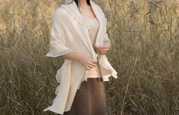 100% Premium Cashmere Handmade Warm Stylish Shawl