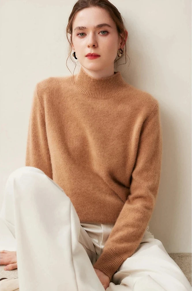 100% Cashmere Knit Supper Warm Classic Women's Sweater