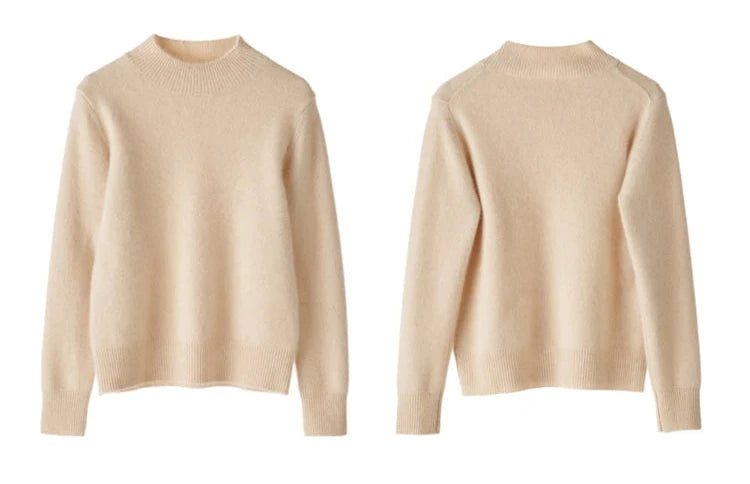 100% Cashmere Knit Supper Warm Classic Women's Sweater