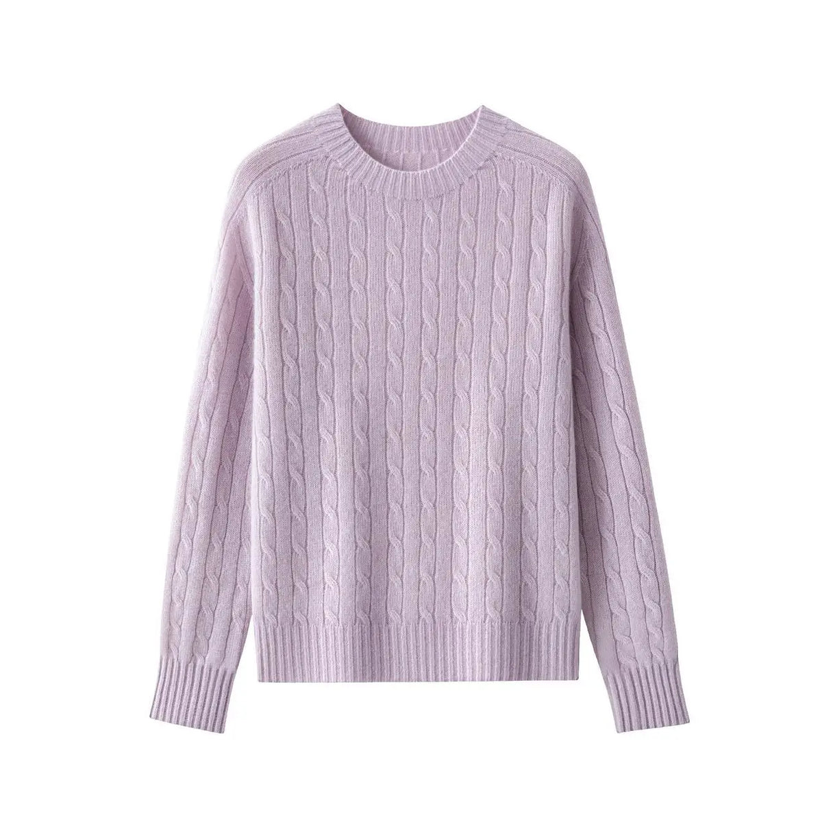 A wool-cashmere lavender sweater  