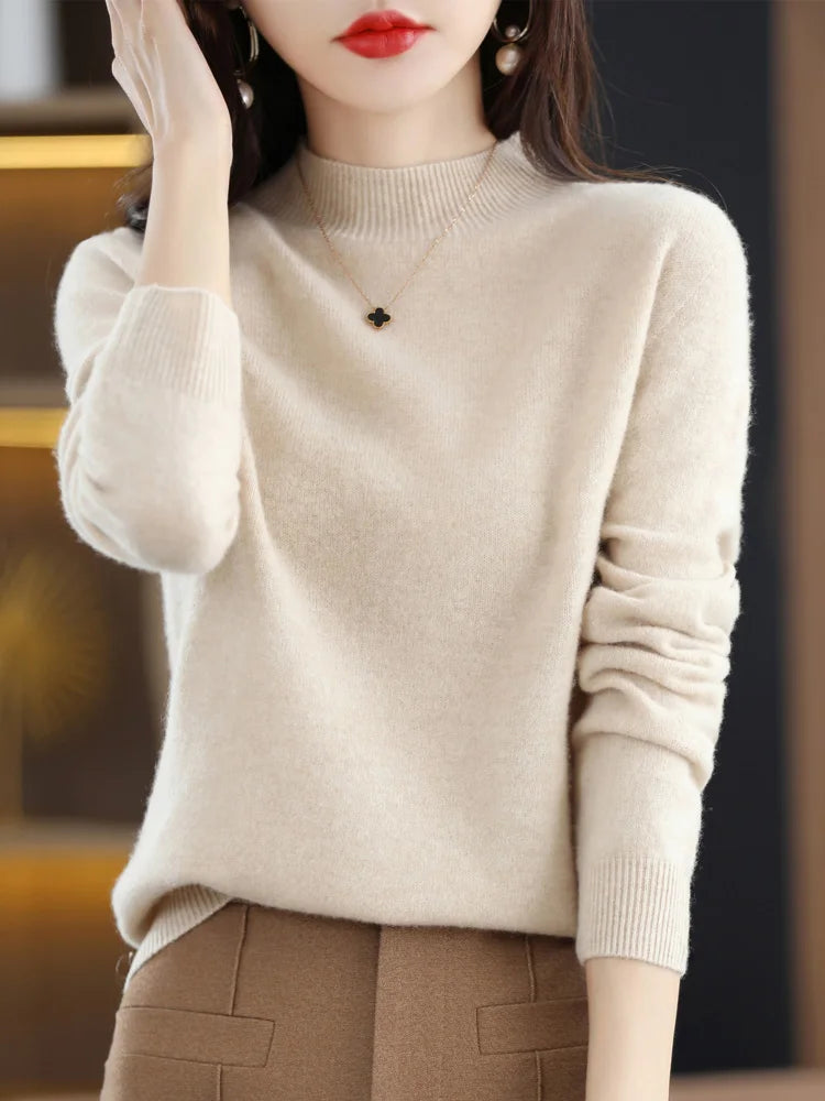 100% Australian Merino Wool Classic Warm Women's Sweater