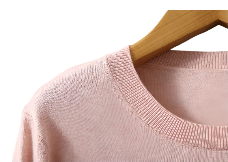 Pure Silk and Cashmere Blend Classic Women's Sweater