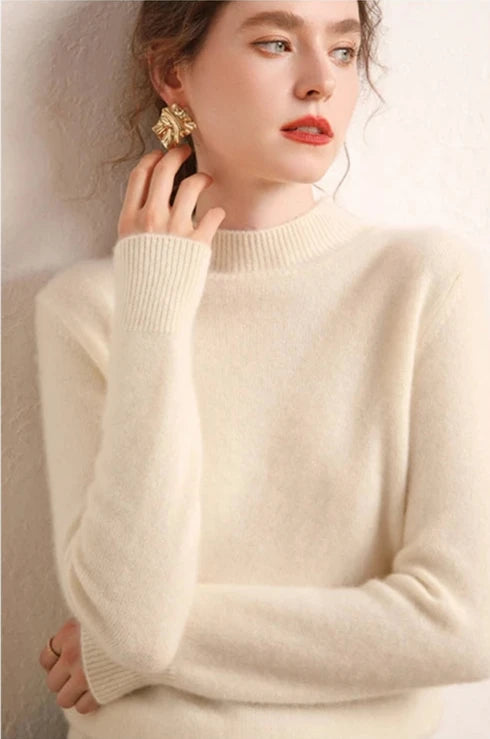 100% Cashmere Knit Supper Warm Classic Women's Sweater