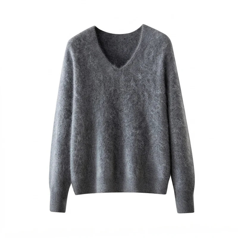 Premium Wool-Cashmere-Silk Knitted Women's Sweater
