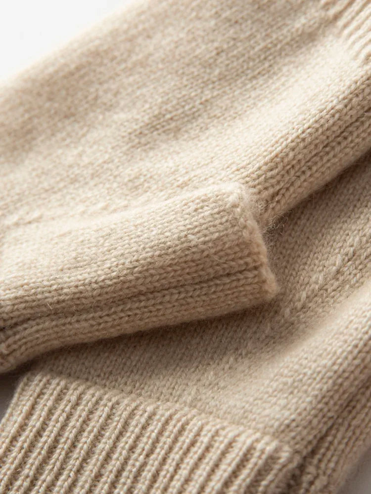 100% Premium Goat Cashmere Handmade Fingerless Gloves