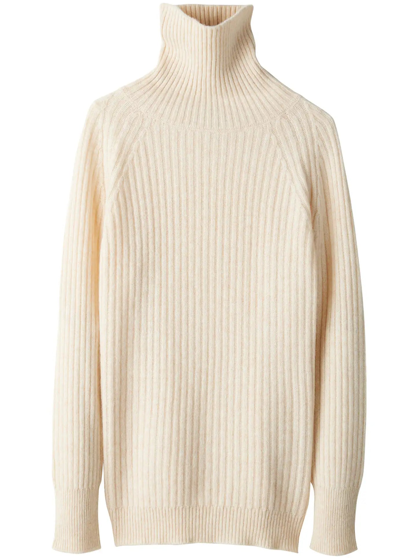 100% Australian Merino Wool Turtleneck Ribbed Sweater