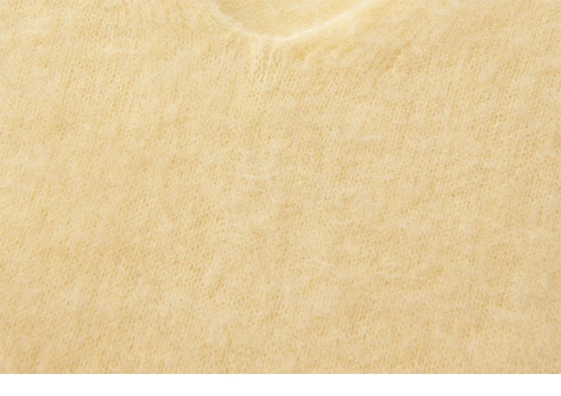 Premium Wool Cashmere Blend V Neck Women's Vest Pullover Loose Sweater