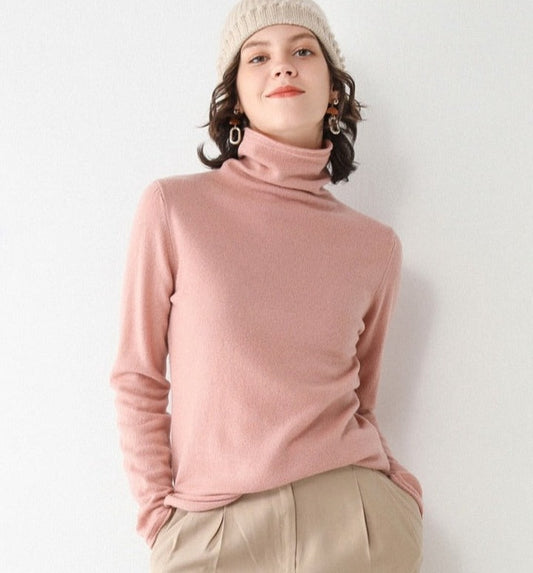 100 % Pure Wool High-Necked Sweater