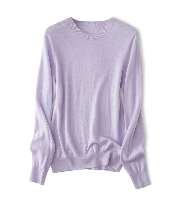 100% Australian Merino Wool Super Soft Crew Neck Machine Washable  Women Sweater